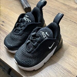 Nike Kids Black and White Mesh Sneakers